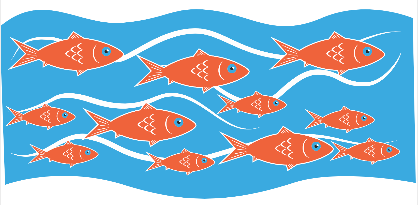 Cartoon Illustration of Fish